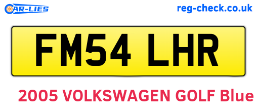 FM54LHR are the vehicle registration plates.