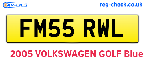 FM55RWL are the vehicle registration plates.