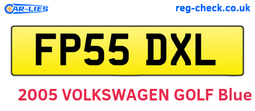 FP55DXL are the vehicle registration plates.