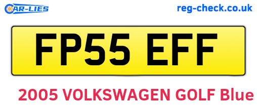 FP55EFF are the vehicle registration plates.