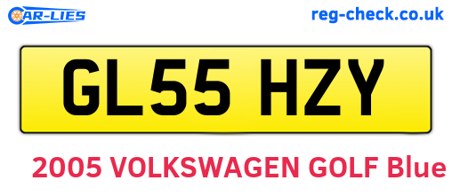 GL55HZY are the vehicle registration plates.