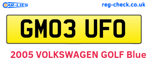 GM03UFO are the vehicle registration plates.
