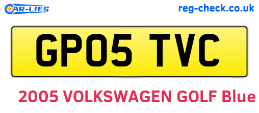 GP05TVC are the vehicle registration plates.