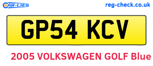 GP54KCV are the vehicle registration plates.