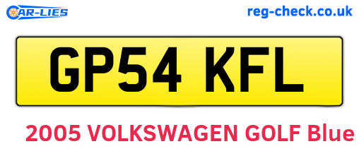 GP54KFL are the vehicle registration plates.