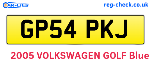 GP54PKJ are the vehicle registration plates.