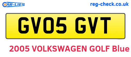 GV05GVT are the vehicle registration plates.