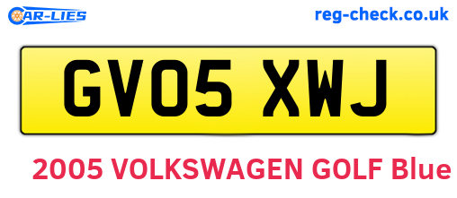 GV05XWJ are the vehicle registration plates.