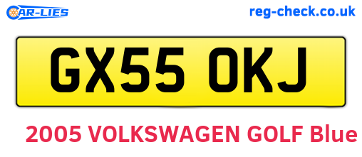 GX55OKJ are the vehicle registration plates.