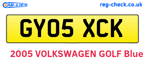 GY05XCK are the vehicle registration plates.