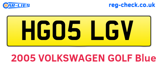 HG05LGV are the vehicle registration plates.
