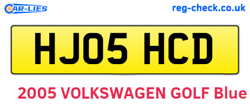 HJ05HCD are the vehicle registration plates.