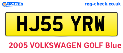HJ55YRW are the vehicle registration plates.
