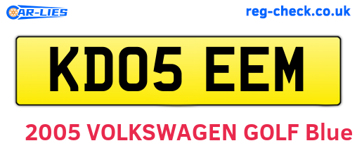 KD05EEM are the vehicle registration plates.