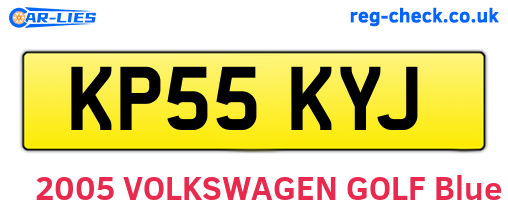KP55KYJ are the vehicle registration plates.