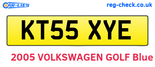 KT55XYE are the vehicle registration plates.