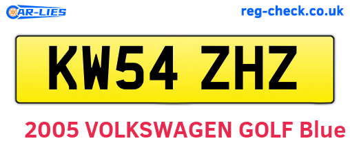 KW54ZHZ are the vehicle registration plates.