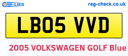 LB05VVD are the vehicle registration plates.