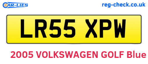 LR55XPW are the vehicle registration plates.