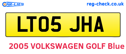 LT05JHA are the vehicle registration plates.