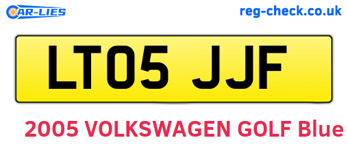 LT05JJF are the vehicle registration plates.
