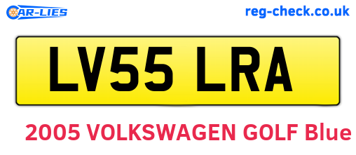 LV55LRA are the vehicle registration plates.