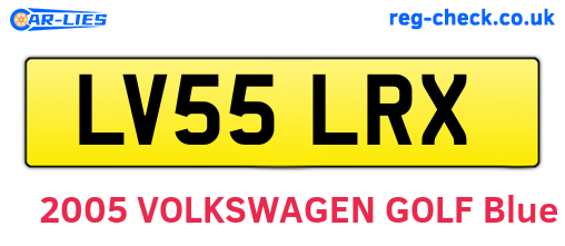 LV55LRX are the vehicle registration plates.