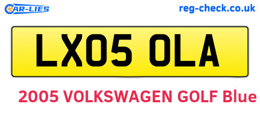 LX05OLA are the vehicle registration plates.