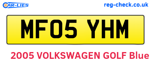 MF05YHM are the vehicle registration plates.