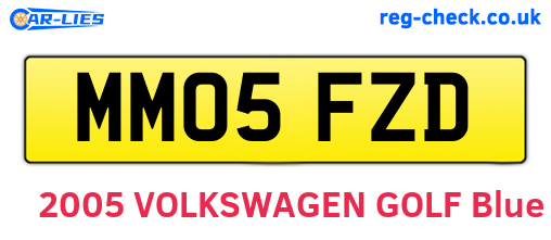 MM05FZD are the vehicle registration plates.