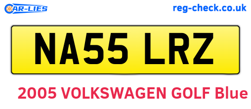 NA55LRZ are the vehicle registration plates.