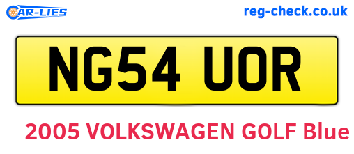NG54UOR are the vehicle registration plates.