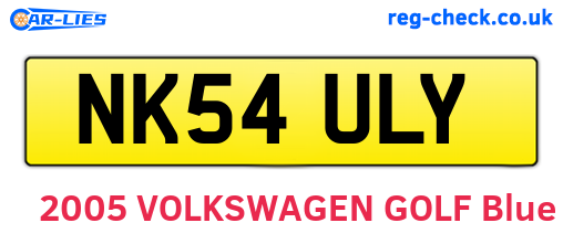 NK54ULY are the vehicle registration plates.