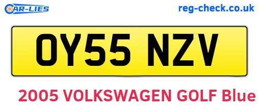 OY55NZV are the vehicle registration plates.