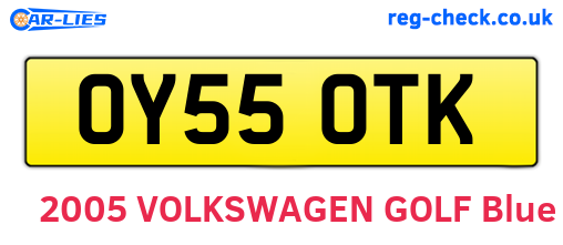 OY55OTK are the vehicle registration plates.