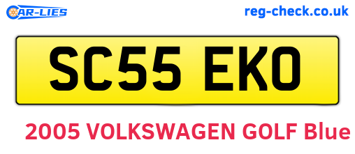 SC55EKO are the vehicle registration plates.