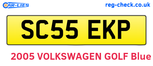 SC55EKP are the vehicle registration plates.