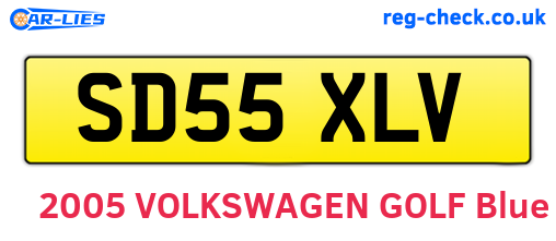SD55XLV are the vehicle registration plates.