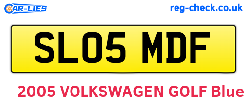 SL05MDF are the vehicle registration plates.