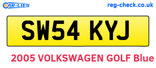 SW54KYJ are the vehicle registration plates.
