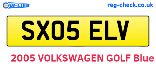 SX05ELV are the vehicle registration plates.