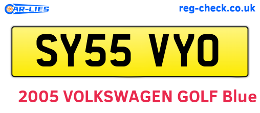 SY55VYO are the vehicle registration plates.