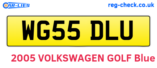 WG55DLU are the vehicle registration plates.