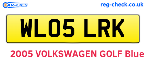 WL05LRK are the vehicle registration plates.