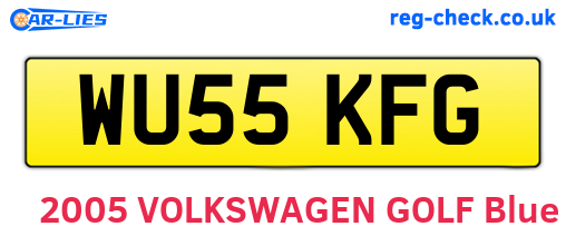 WU55KFG are the vehicle registration plates.