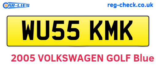 WU55KMK are the vehicle registration plates.