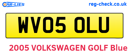 WV05OLU are the vehicle registration plates.