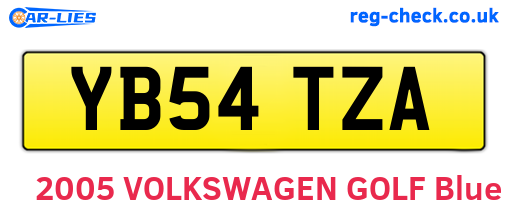 YB54TZA are the vehicle registration plates.