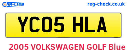 YC05HLA are the vehicle registration plates.