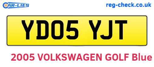 YD05YJT are the vehicle registration plates.